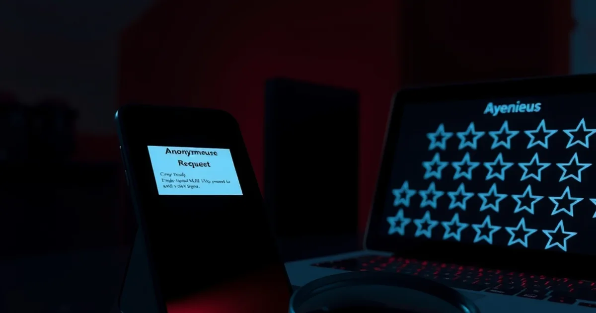 Smartphone et ordinateur portable dans une pièce sombre, avec une loupe posée sur le bureau, symbolisant la vérification d'un abonnement IPTV avant paiement.